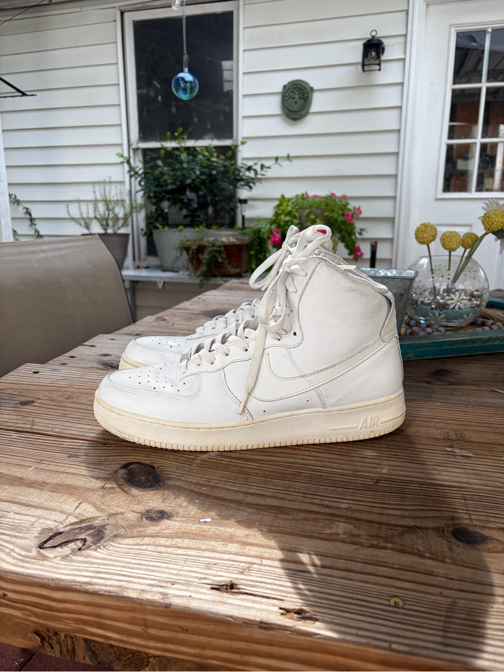 Nike Air Force 1 High ’07 Triple White Men’s Size 12 CW2290-111 Leather Sneakers